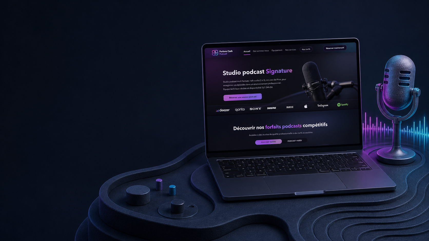 Mise en scène de l’application Parlons Cash Podcast